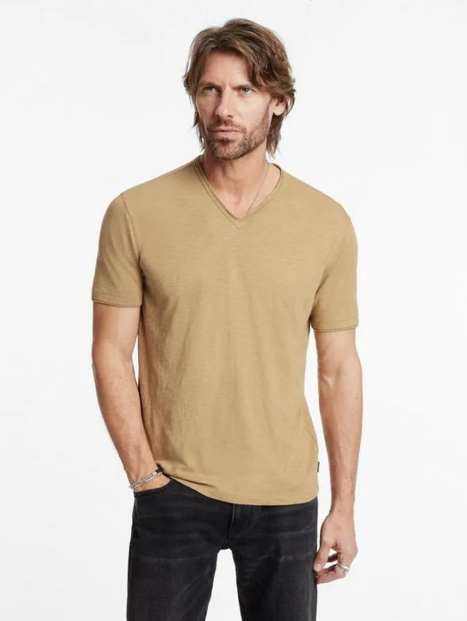 Men TShirts John Varvatos MILES VNECK Camel