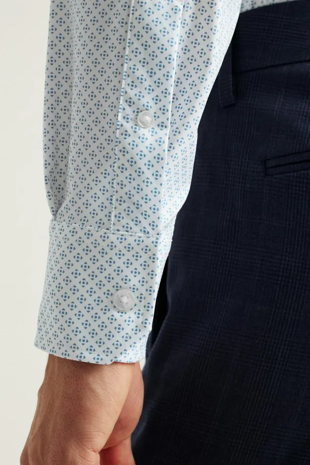 Men Tech Button Down Shirt Blue Prism Geo Bonobos Casual Shirts