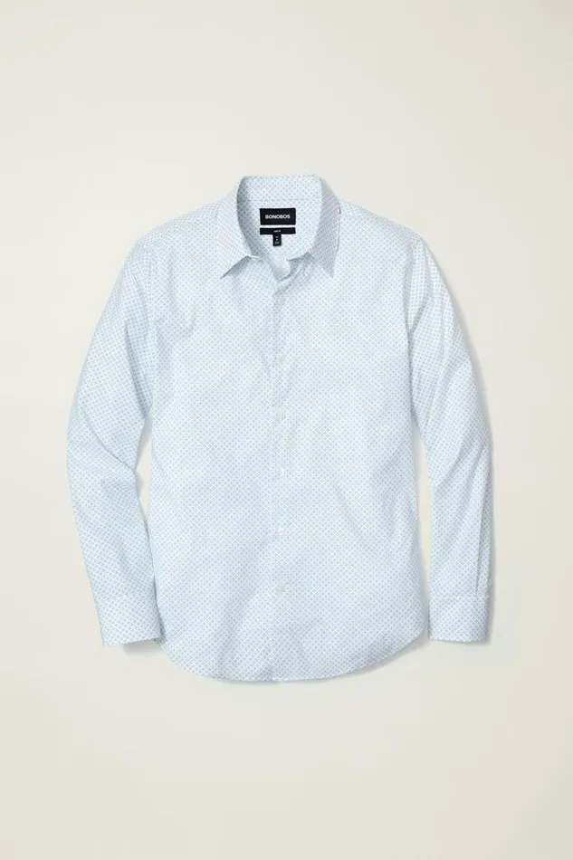 Men Tech Button Down Shirt Blue Prism Geo Bonobos Casual Shirts