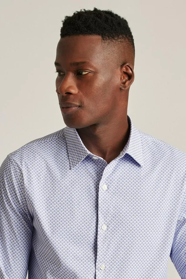 Men Tech Button Down Shirt Lavender Geo Bonobos Casual Shirts
