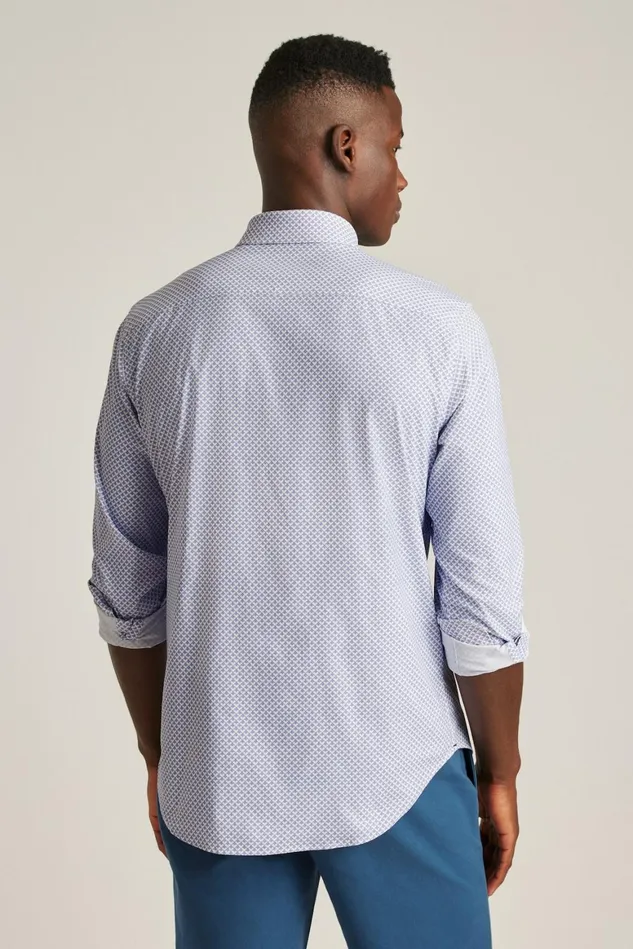 Men Tech Button Down Shirt Lavender Geo Bonobos Casual Shirts