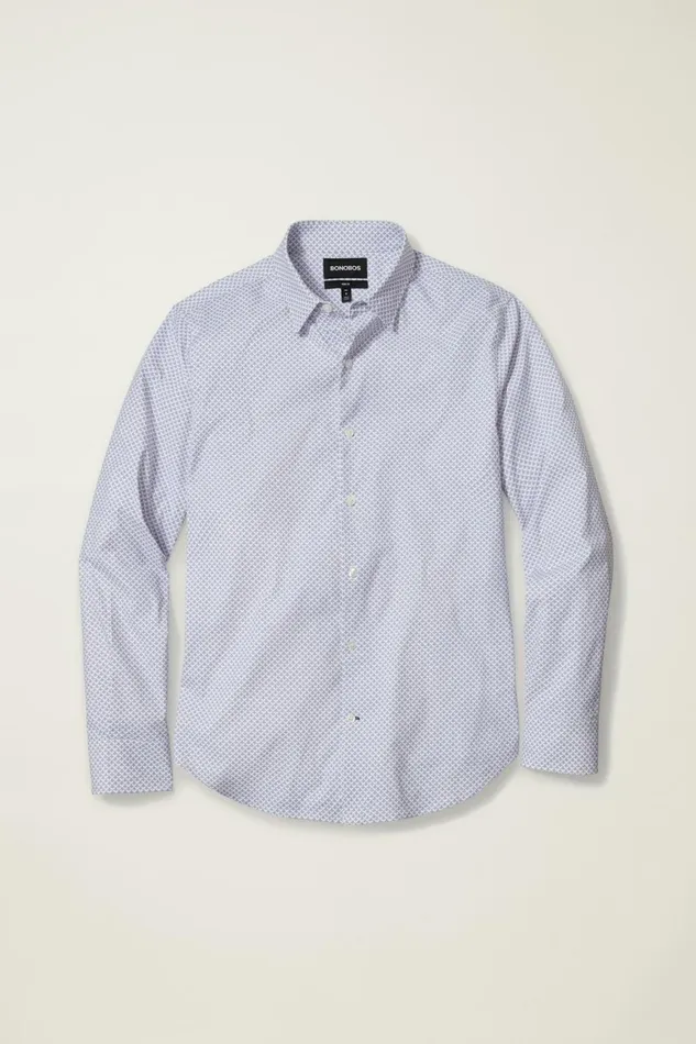 Men Tech Button Down Shirt Lavender Geo Bonobos Casual Shirts