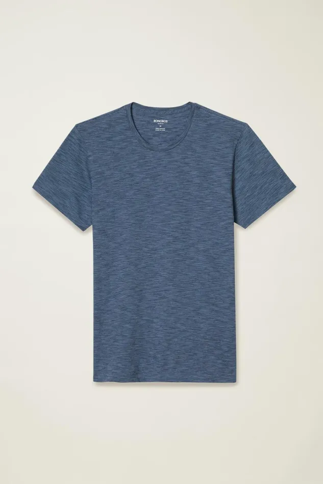 Men Textured Cotton Tee Maritime Blue Bonobos Short Sleeve Tees