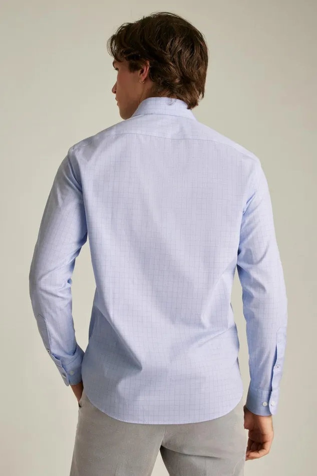 Men The Desk To Dinner Shirt Periwinkle Edison Plaid Bonobos Business Casual Shirts