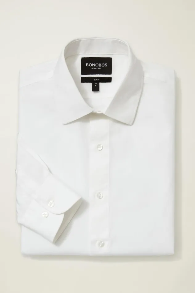 Men The Desk To Dinner Shirt Solid White Bonobos Business Casual Shirts