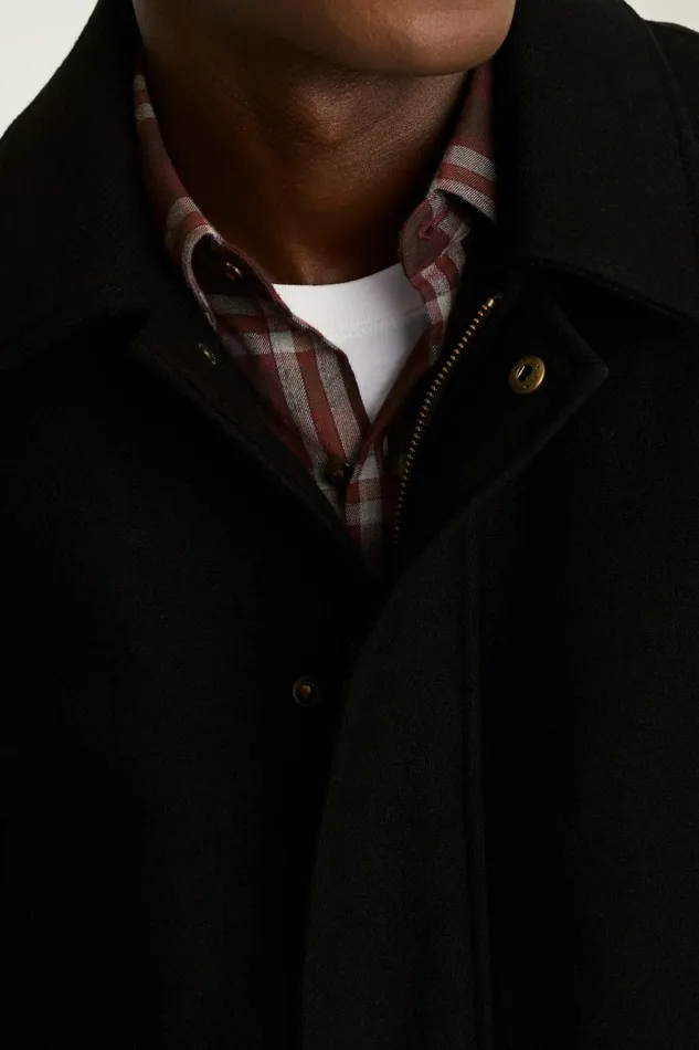 Men The Italian Wool Field Jacket Black Bonobos Jackets and Coats