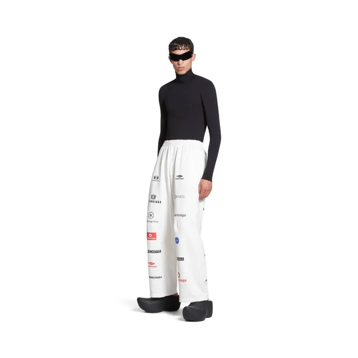 Men Trousers Balenciaga Top League Baggy Sweatpants In White
