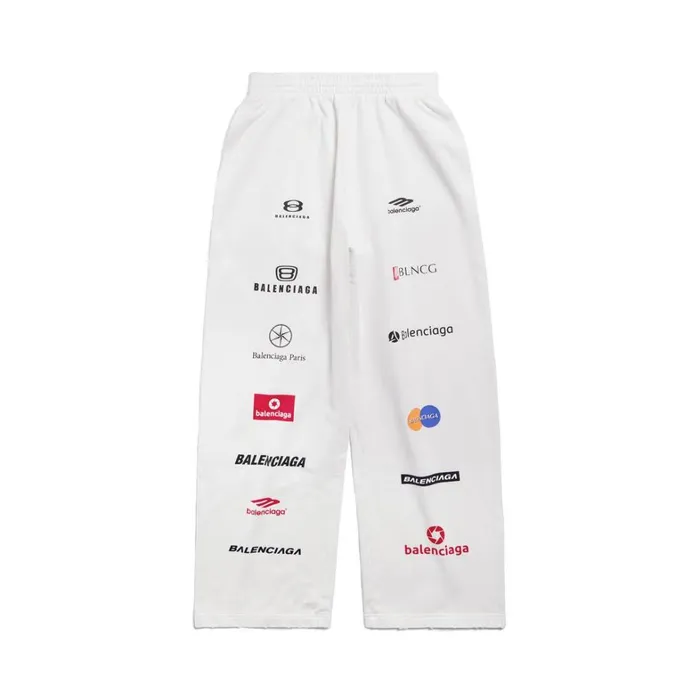 Men Trousers Balenciaga Top League Baggy Sweatpants In White