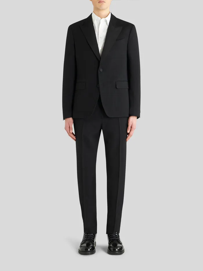 Men Trousers With Tucks And Side Band Etro Trousers