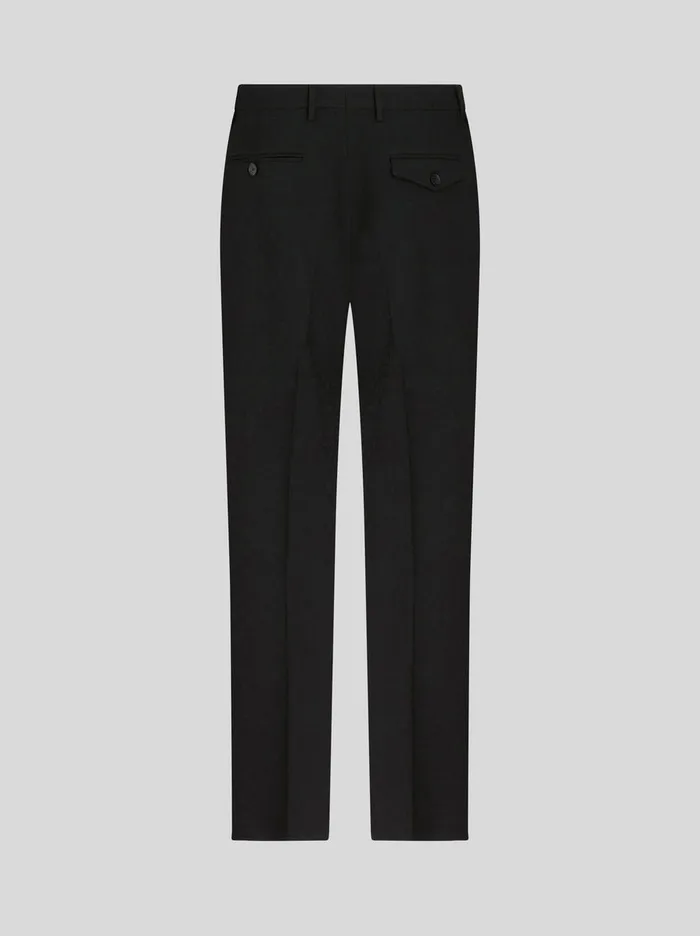 Men Trousers With Tucks And Side Band Etro Trousers