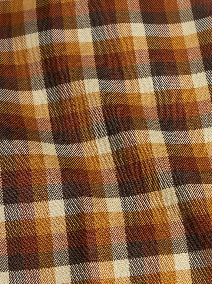 Men Virgin Wool Check Trousers Etro Trousers