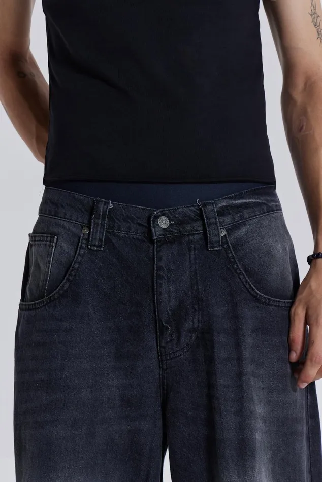 Men Washed Black Busted Colossus Jeans Jaded London Colossus Jeans
