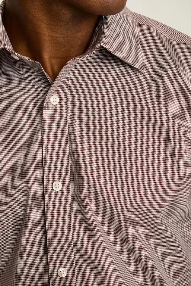 Men Weekday Warrior Dress Shirt Burgundy Micro Houndstooth Bonobos Business Casual Shirts Men Weekday Warrior Dress Shirt Burgundy Micro Houndstooth Bonobos Business Casual Shirts