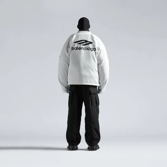 MenWomen Ski Balenciaga Skiwear 8211 3b Sports Icon Ski Long Sleeve Tshirt Large Fit In White