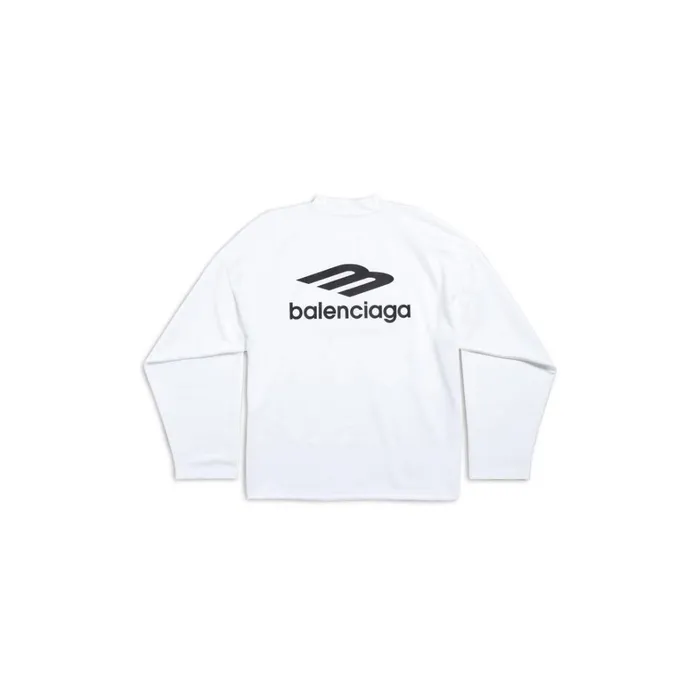 MenWomen Ski Balenciaga Skiwear 8211 3b Sports Icon Ski Long Sleeve Tshirt Large Fit In White