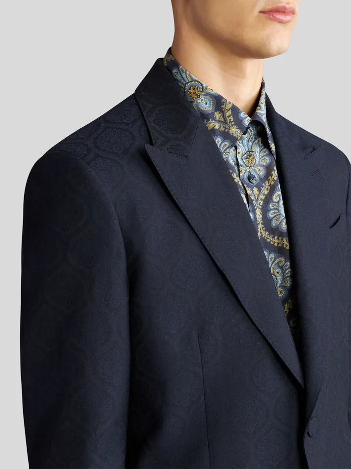 Men Wool And Cotton Jacquard Jacket Etro Jackets
