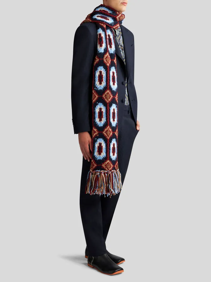 Men Wool And Cotton Jacquard Jacket Etro Jackets