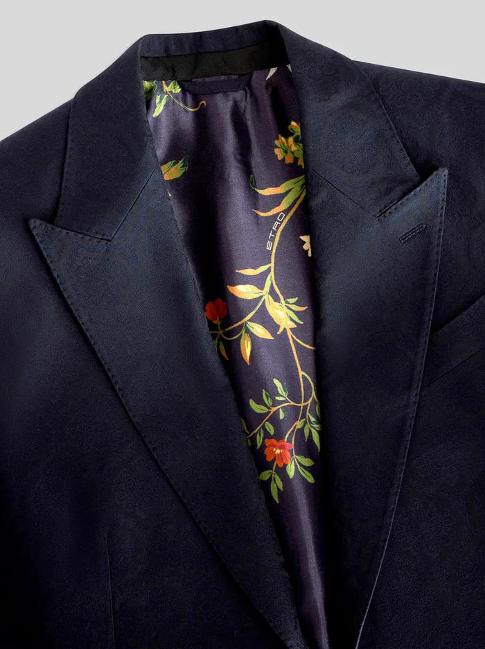 Men Wool And Cotton Jacquard Jacket Etro Jackets