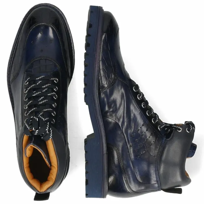 Mens Ankle Boots Melvin and Hamilton Trevor 28 Blue