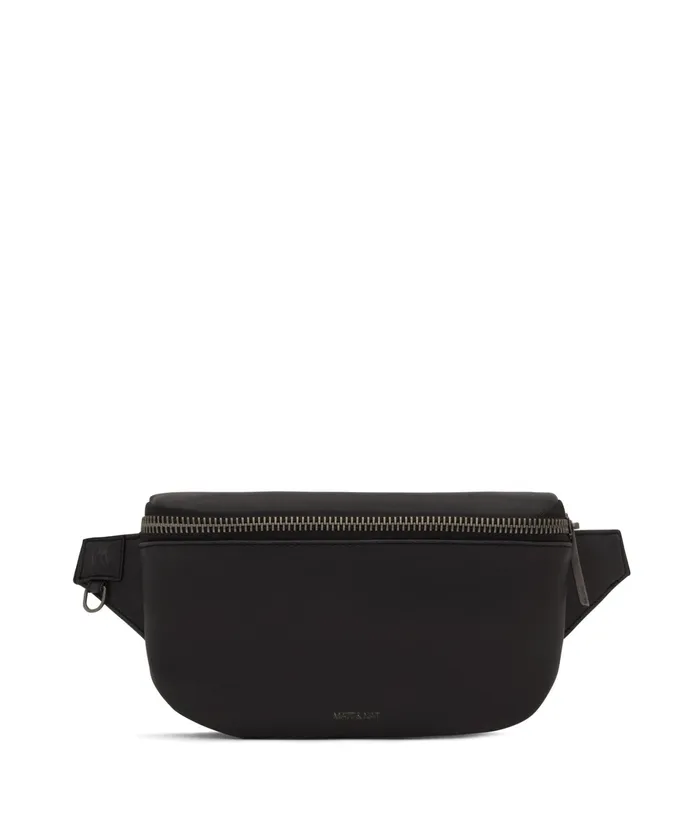 MensWomen Vie Vegan Fanny Pack 8211 Vintage Black Matt and Nat Belt Bags