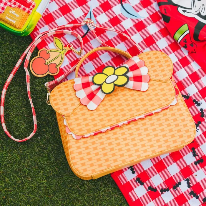 Mickey and Friends Picnic Basket Crossbody Bag Unisex Loungefly Crossbody Bags Mickey and Friends Picnic Basket Crossbody Bag Unisex Loungefly Crossbody Bags
