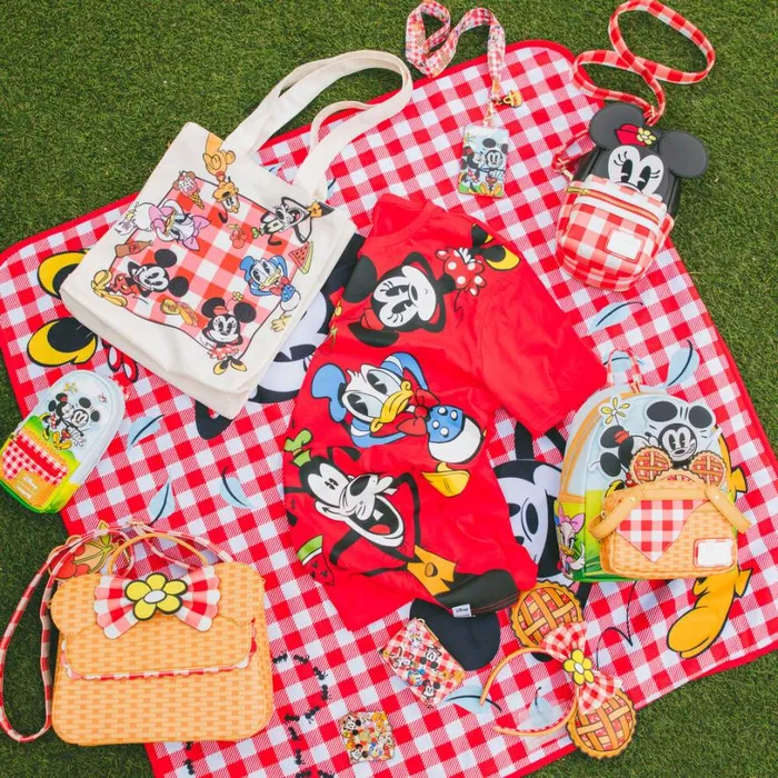 Mickey and Friends Picnic Basket Crossbody Bag Unisex Loungefly Crossbody Bags Mickey and Friends Picnic Basket Crossbody Bag Unisex Loungefly Crossbody Bags