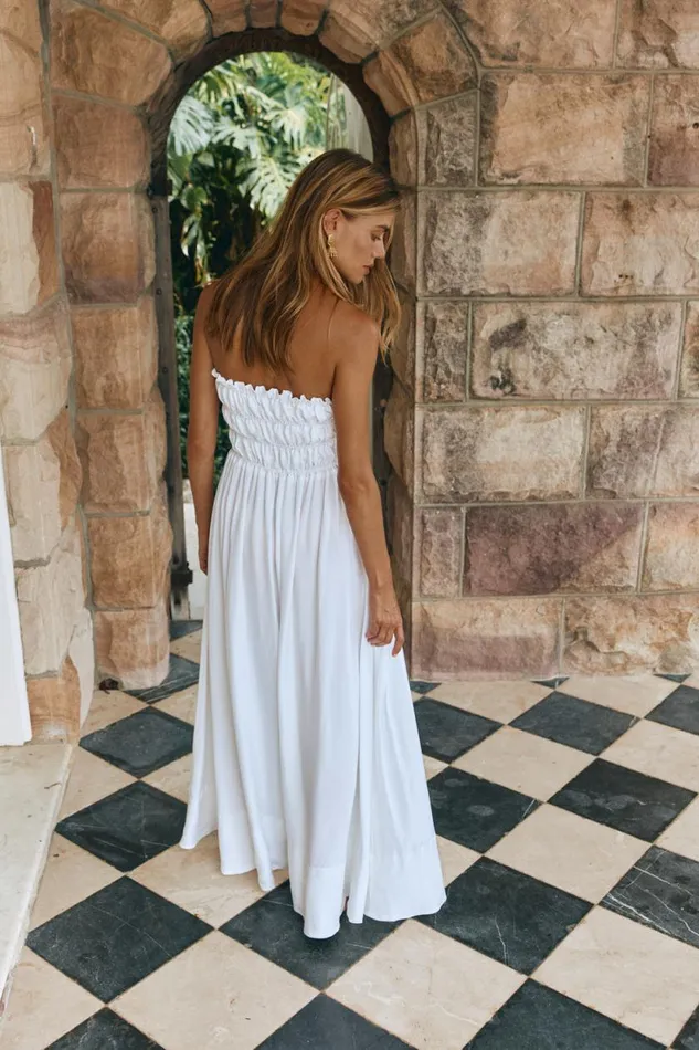 MidiMaxi Dresses Women VRG GRL Eliana Maxi Dress White MidiMaxi Dresses Women VRG GRL Eliana Maxi Dress White