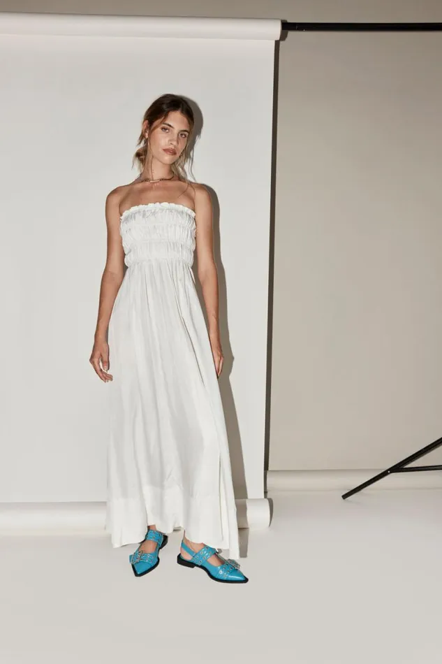 MidiMaxi Dresses Women VRG GRL Eliana Maxi Dress White MidiMaxi Dresses Women VRG GRL Eliana Maxi Dress White