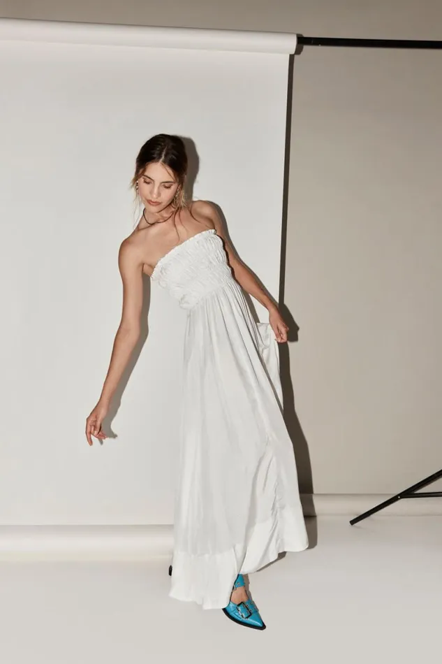 MidiMaxi Dresses Women VRG GRL Eliana Maxi Dress White MidiMaxi Dresses Women VRG GRL Eliana Maxi Dress White