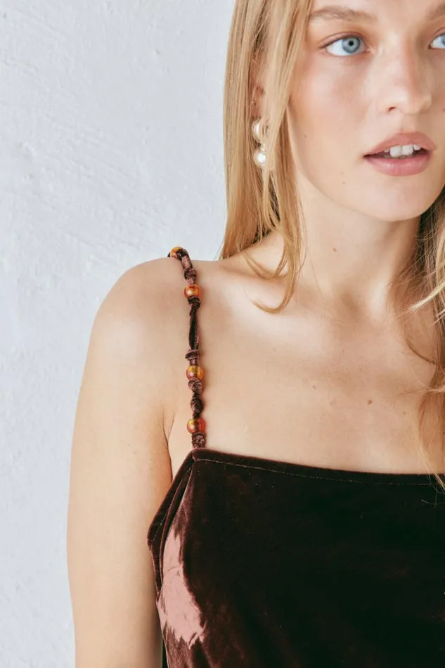 MidiMaxi Dresses Women VRG GRL Jade Midi Dress Coffee MidiMaxi Dresses Women VRG GRL Jade Midi Dress Coffee