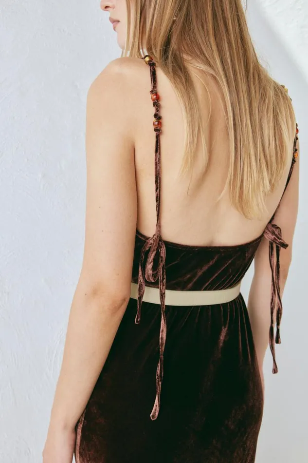 MidiMaxi Dresses Women VRG GRL Jade Midi Dress Coffee MidiMaxi Dresses Women VRG GRL Jade Midi Dress Coffee