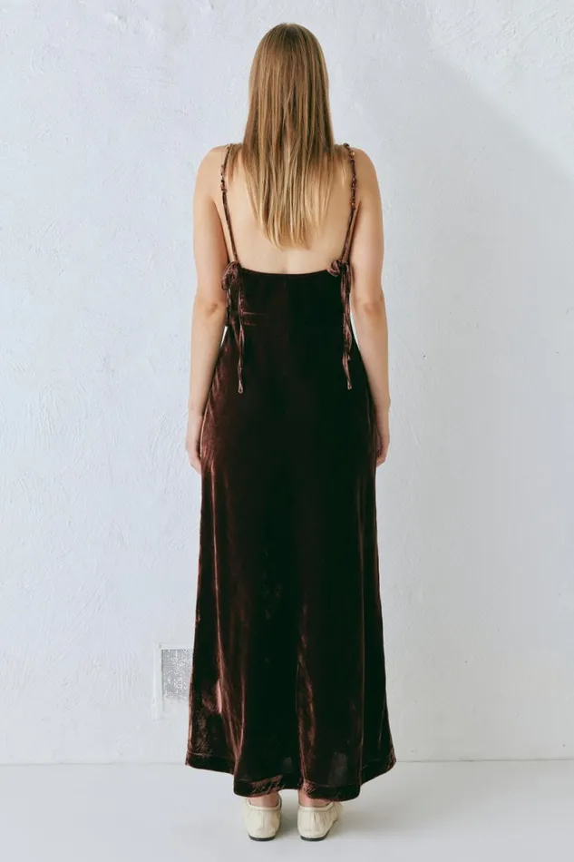 MidiMaxi Dresses Women VRG GRL Jade Midi Dress Coffee MidiMaxi Dresses Women VRG GRL Jade Midi Dress Coffee