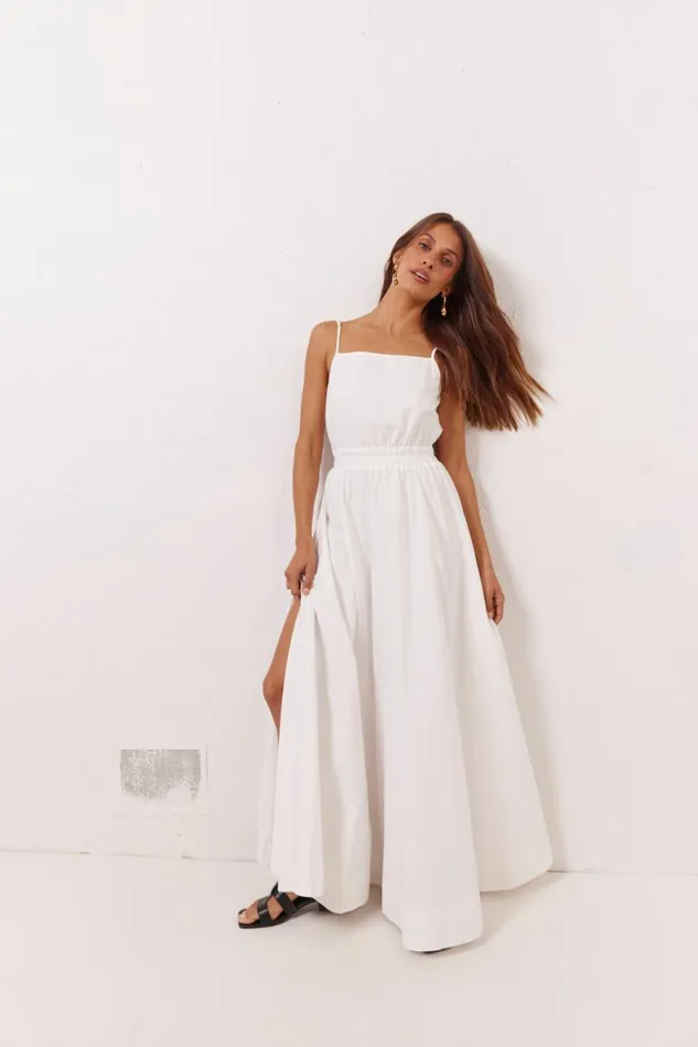 MidiMaxi Dresses Women VRG GRL Lou Maxi Dress White MidiMaxi Dresses Women VRG GRL Lou Maxi Dress White