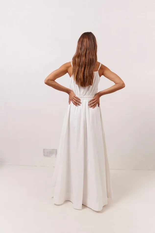 MidiMaxi Dresses Women VRG GRL Lou Maxi Dress White MidiMaxi Dresses Women VRG GRL Lou Maxi Dress White