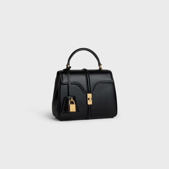 Mini 16 In Satinated Calfskin Black Women CELINE 16 Mini 16 In Satinated Calfskin Black Women CELINE 16