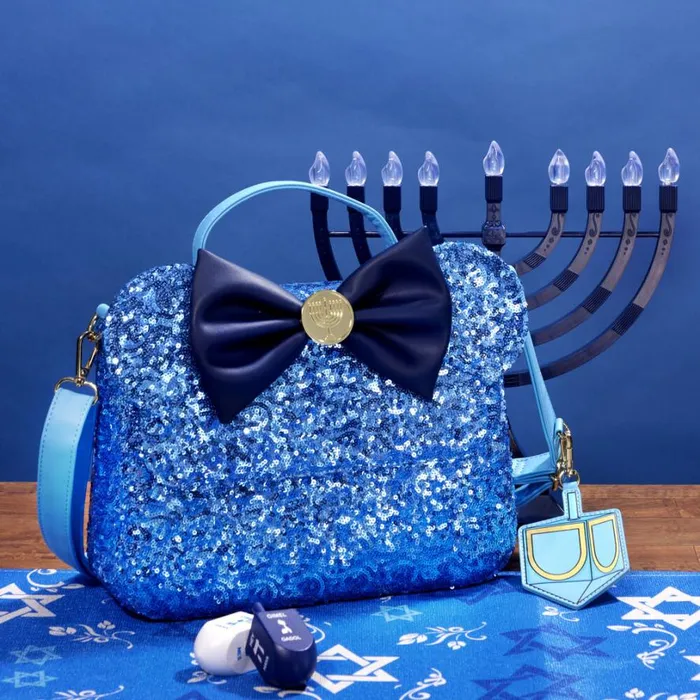 Minnie Mouse Hanukkah Sequin Crossbody Bag Unisex Loungefly Crossbody Bags Minnie Mouse Hanukkah Sequin Crossbody Bag Unisex Loungefly Crossbody Bags