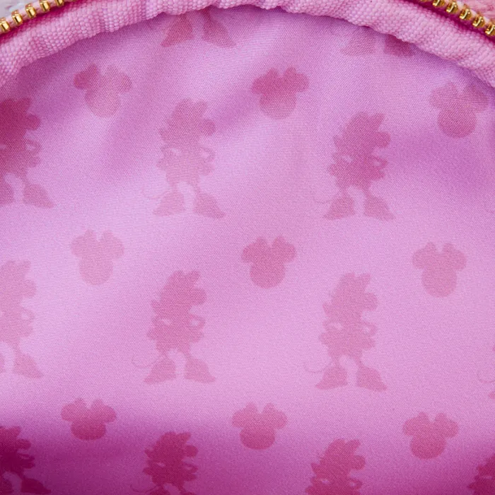 Minnie Mouse Woven Texture Convertible Mini Backpack and Crossbody Bag Unisex Loungefly Bags and Wallets