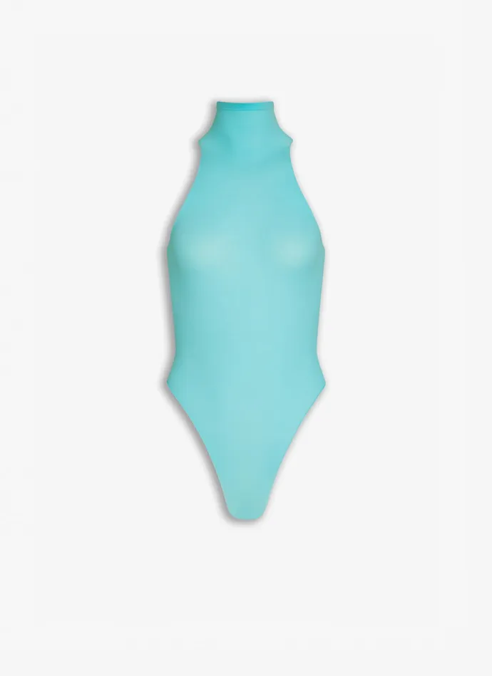 Mint Fitted Body In Fine Knit Women Alaa Bodysuits and Leggings