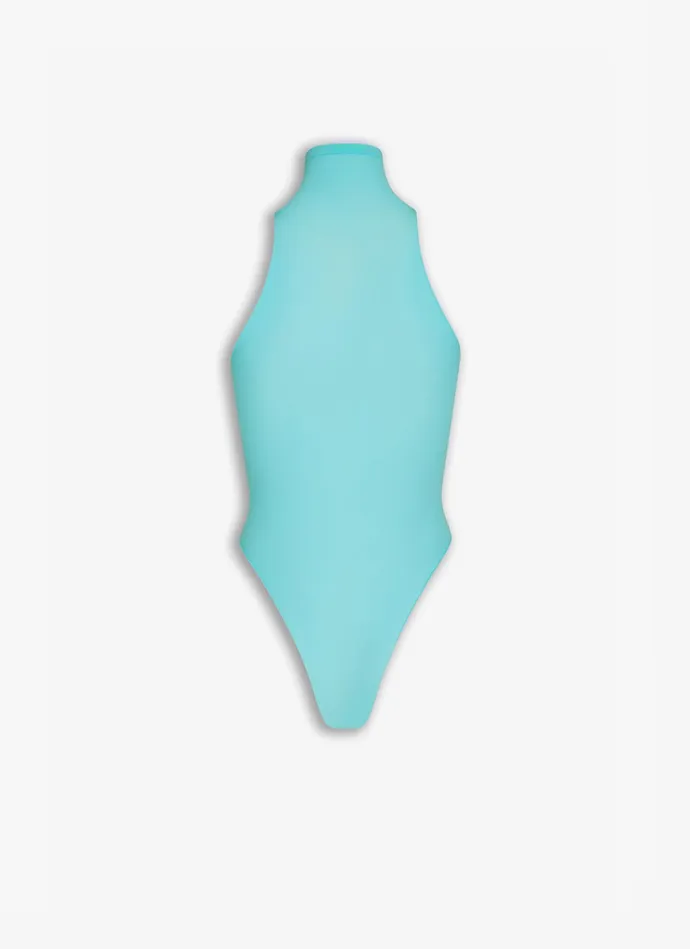 Mint Fitted Body In Fine Knit Women Alaa Bodysuits and Leggings