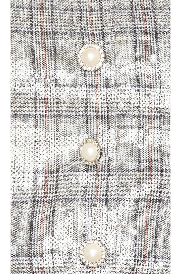 Mischa Jumpsuit Grey Plaid Women Lovers and Friends Jumpsuits
