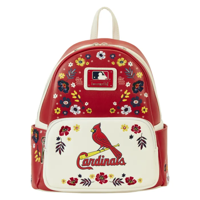 MLB St Louis Cardinals Floral Mini Backpack Unisex Loungefly Backpacks