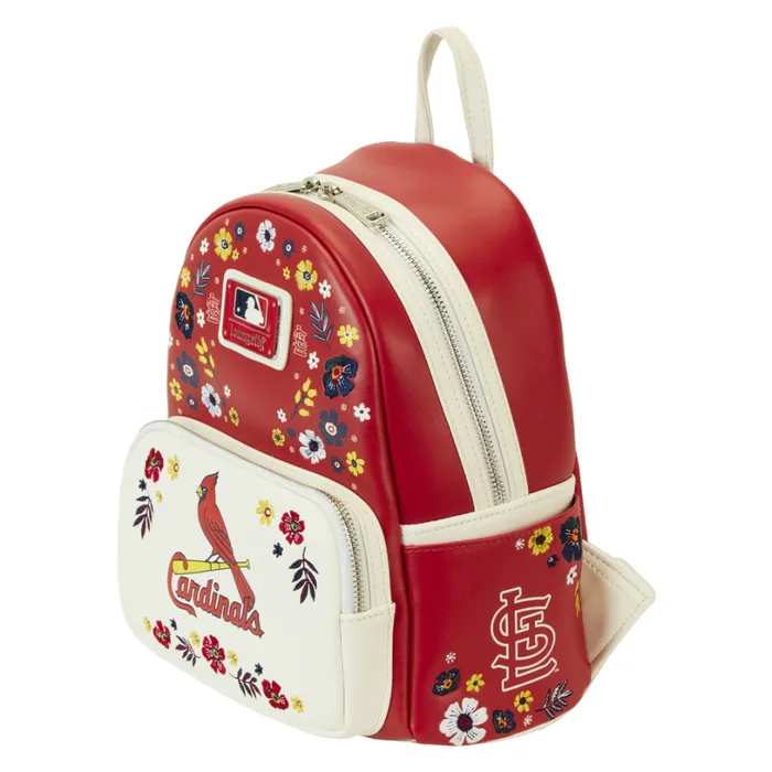 MLB St Louis Cardinals Floral Mini Backpack Unisex Loungefly Backpacks