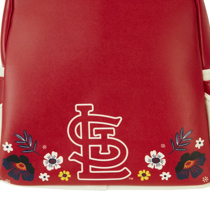 MLB St Louis Cardinals Floral Mini Backpack Unisex Loungefly Backpacks