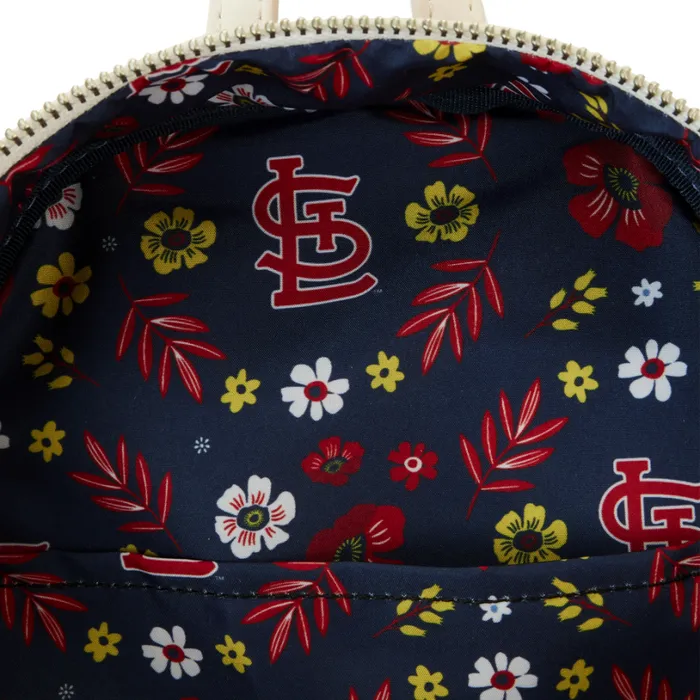 MLB St Louis Cardinals Floral Mini Backpack Unisex Loungefly Backpacks