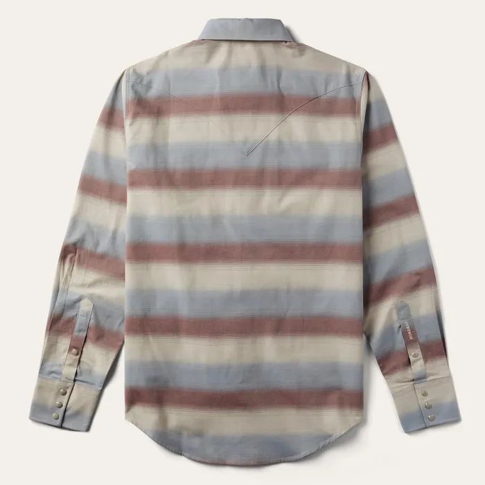 Modern Cut Men Stetson Ombre Stripe Twill Shirt Ombre Stripe Twill Shirt
