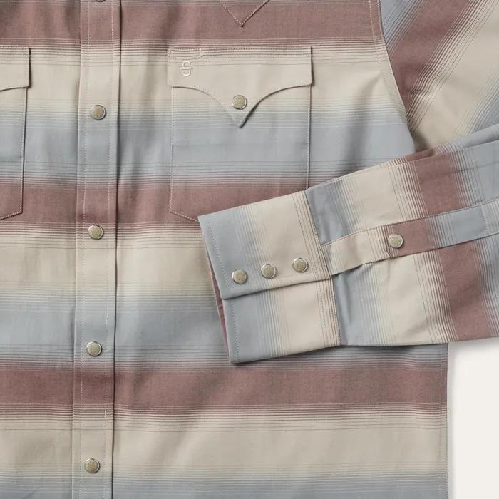 Modern Cut Men Stetson Ombre Stripe Twill Shirt Ombre Stripe Twill Shirt