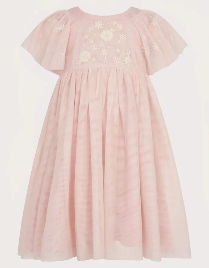Monsoon Baby Giselle Floral Dress Pink Children Dresses