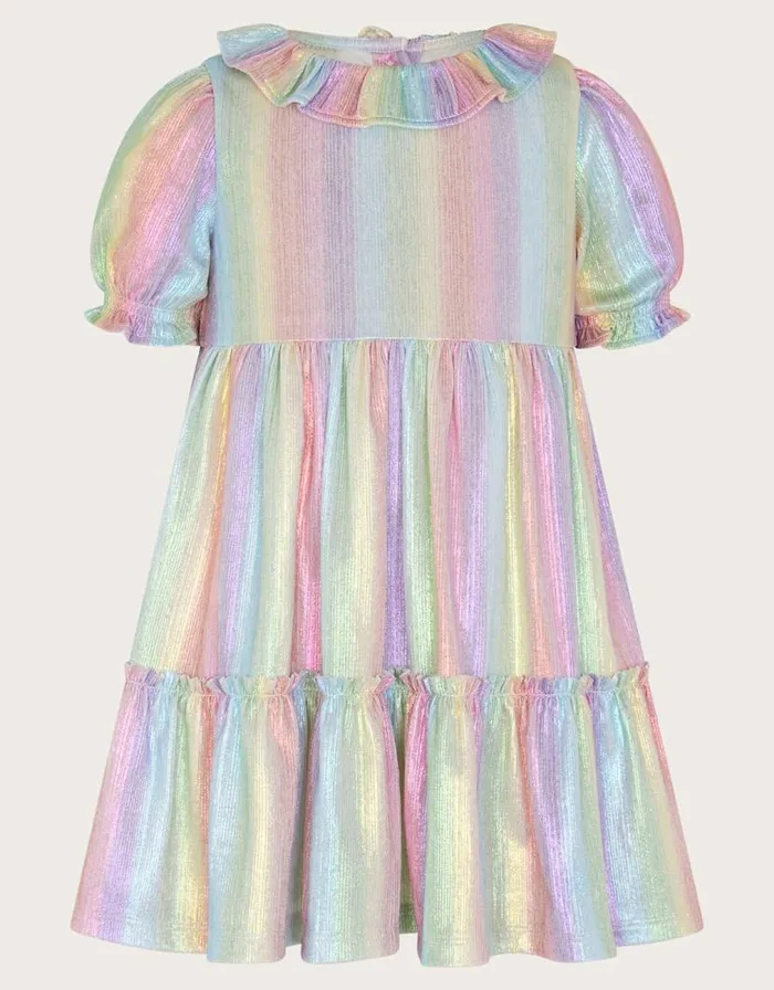 Monsoon Baby Pastel Rainbow Dress Multi Children Dresses