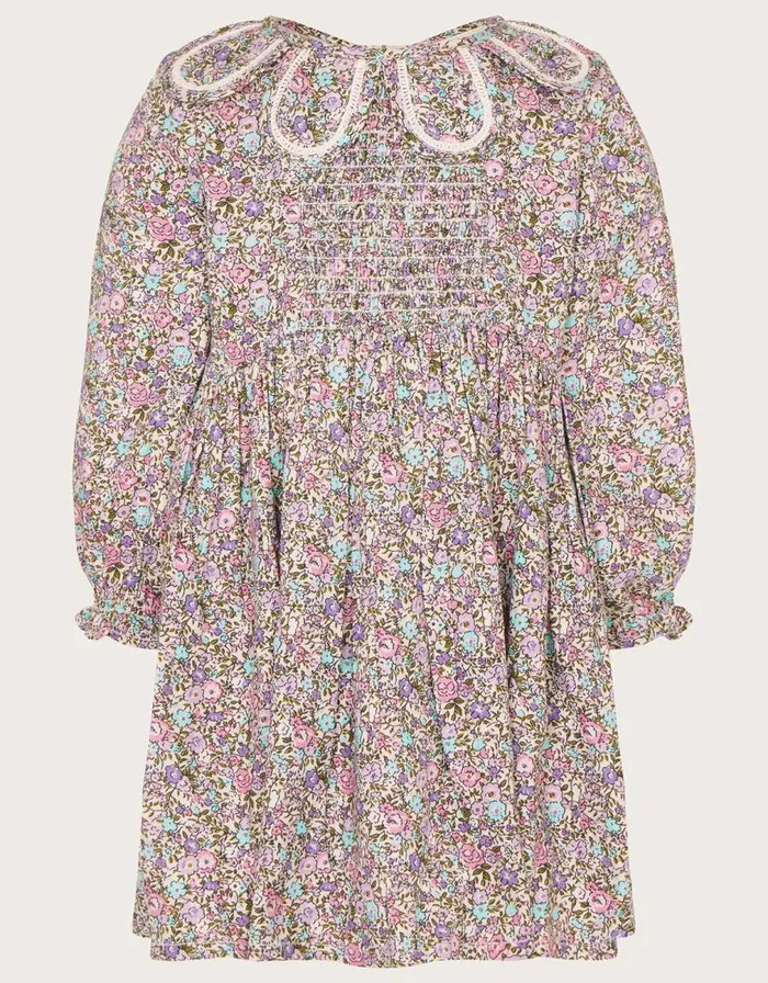 Monsoon Baby Petal Collar Dress Purple Children Dresses Monsoon Baby Petal Collar Dress Purple Children Dresses