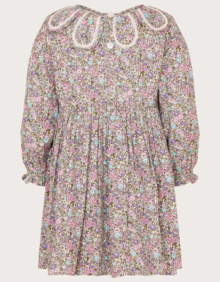 Monsoon Baby Petal Collar Dress Purple Children Dresses Monsoon Baby Petal Collar Dress Purple Children Dresses